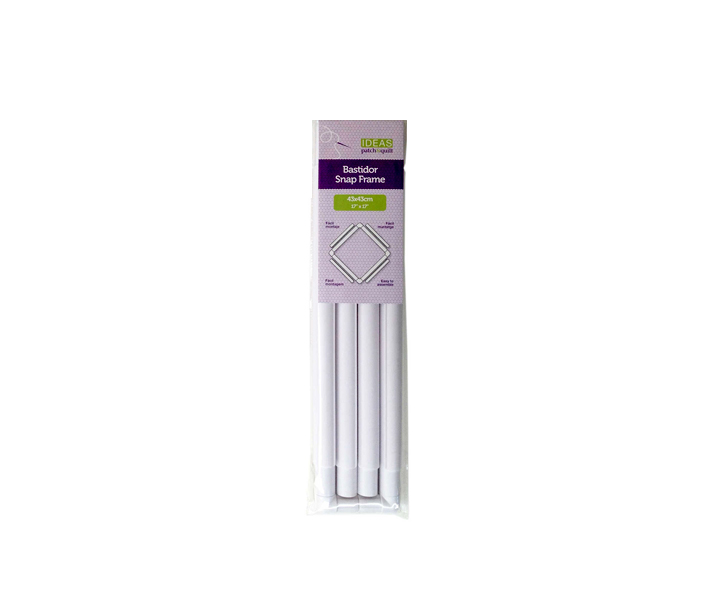 Bastidor de plástico desmontable cuadrado de 43cm. para bordado, punto de cruz o acolchado